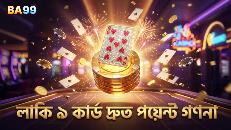 লাকি ৯ কার্ডের পয়েন্ট গণনা সহজ এবং দ্রুত।